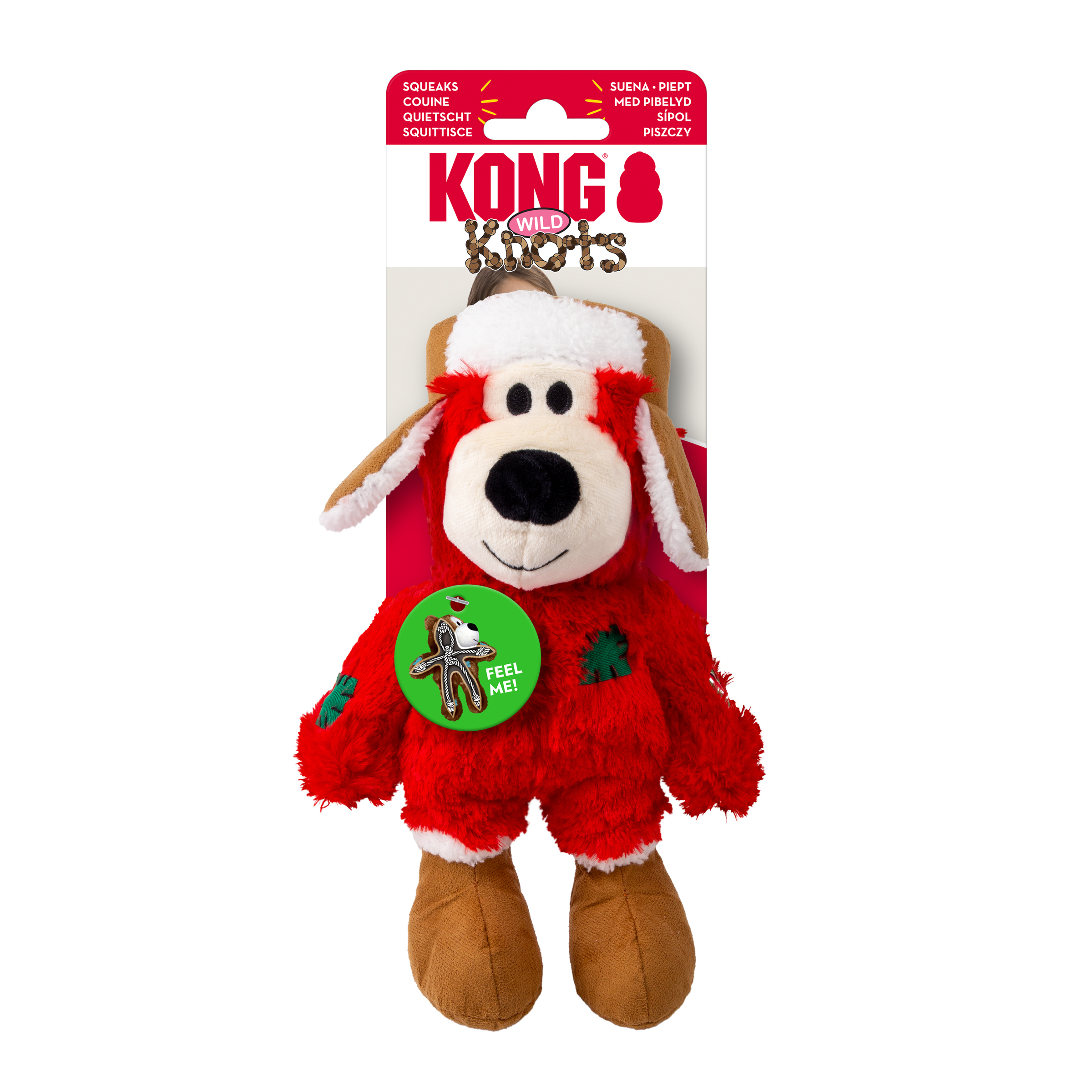 KONG Holiday Wild Knots Bear Red Sm/Md - Image 2