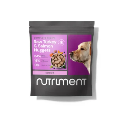 Nutriment Raw Dog Food – Raw Senior Turkey & Salmon Nuggets 1kg
