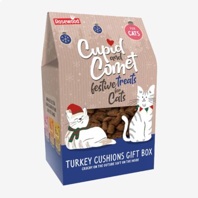 Rosewood Christmas Turkey Cat Cushion Gift Box
