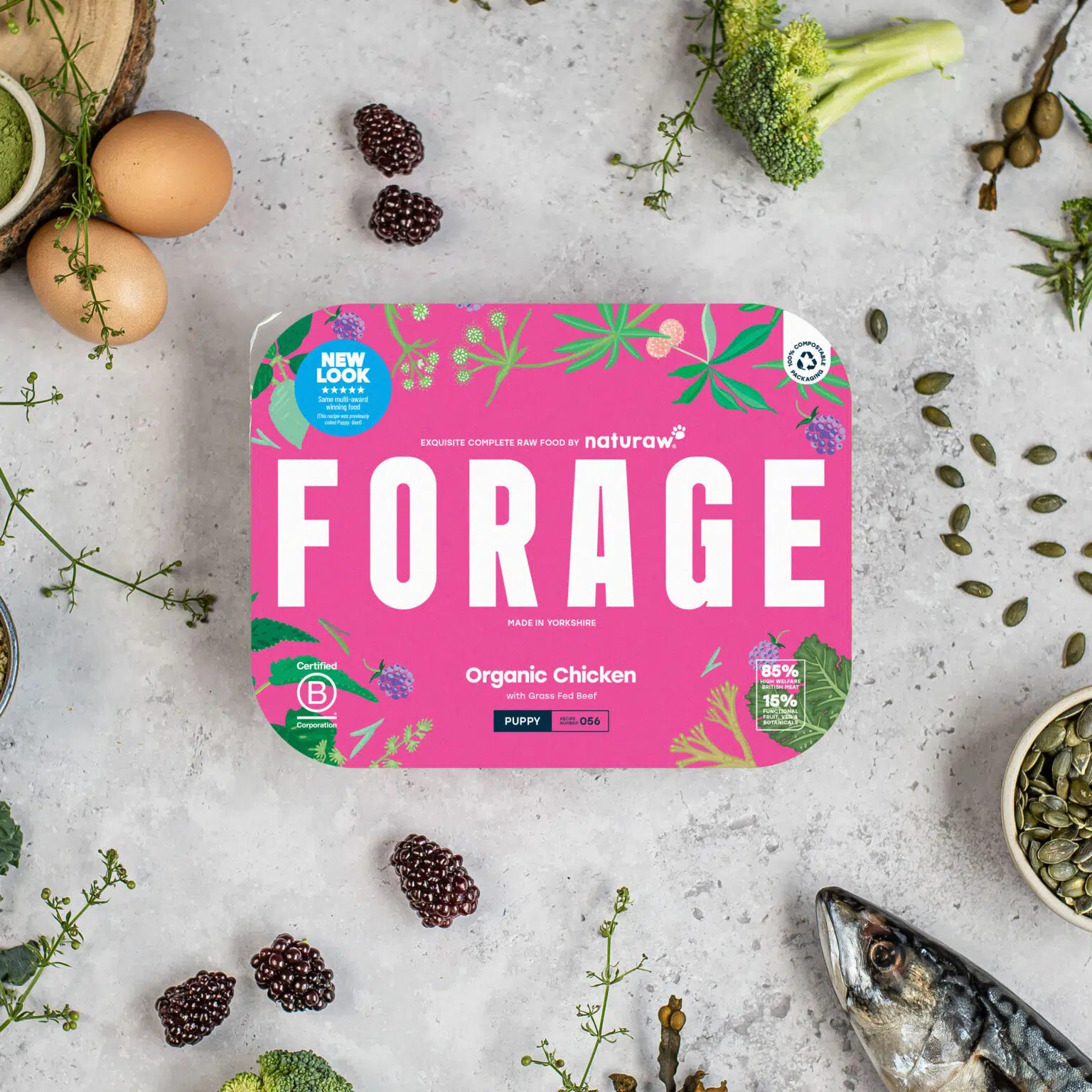 Naturaw Raw Dog Food - Forage Puppy: Organic Chicken 500g