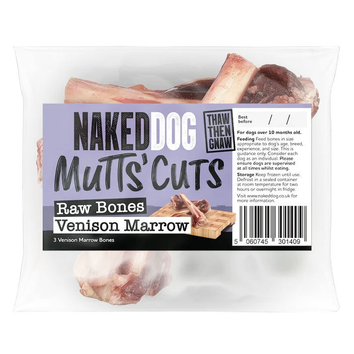 Naked Dog Venison Marrow Bones 3 Pack