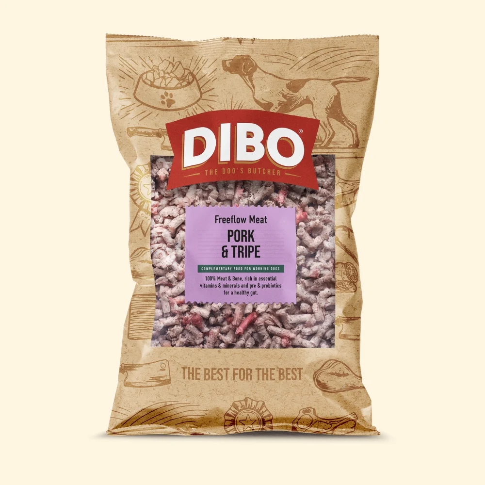 DIBO - Raw Dog Food Freeflow Pork & Tripe 1kg