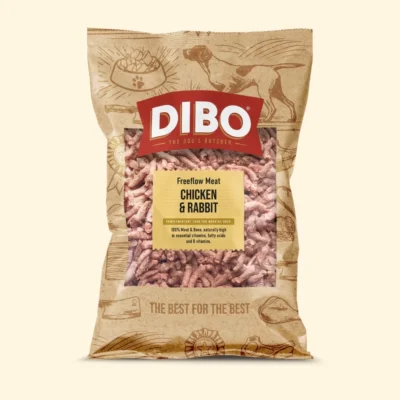 DIBO - Raw Dog Food Freeflow Chicken & Rabbit 1kg