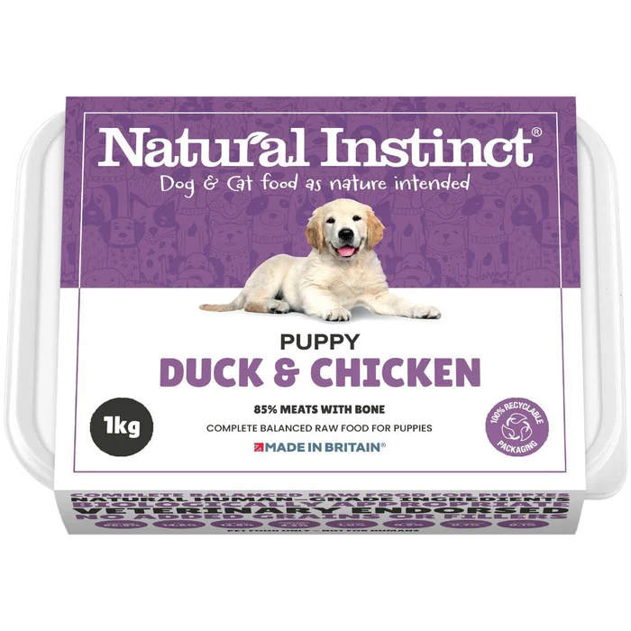 Natural Instinct Puppy Duck & Chicken Raw Dog Food