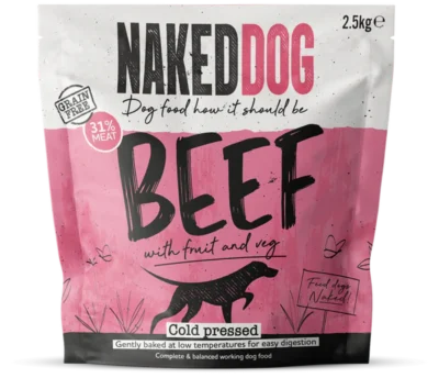 Naked Dog Beef Cold Pressed Dog Food 2.5kg