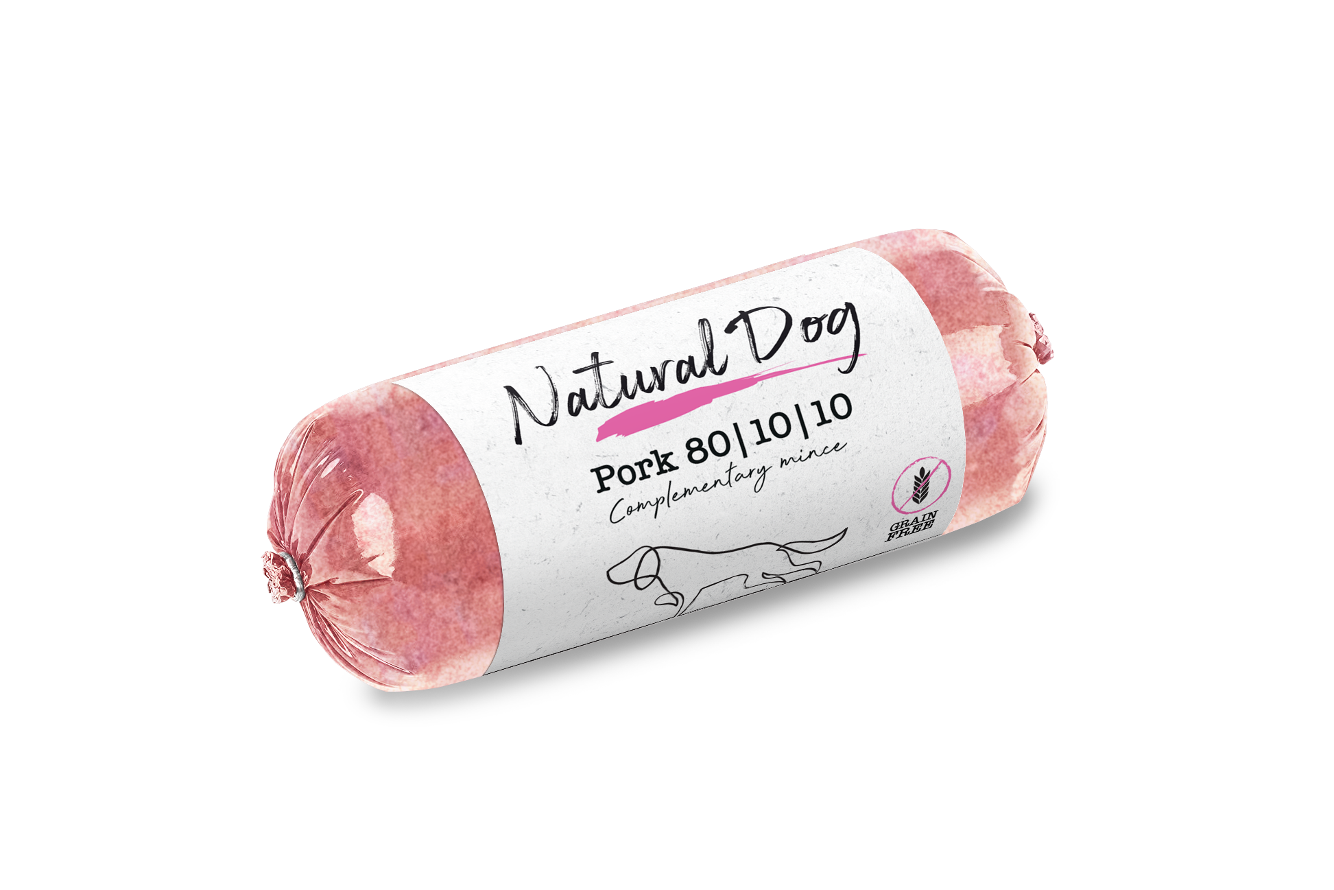 Natural Dog - Raw Dog Food Pork 80/10/10 500g
