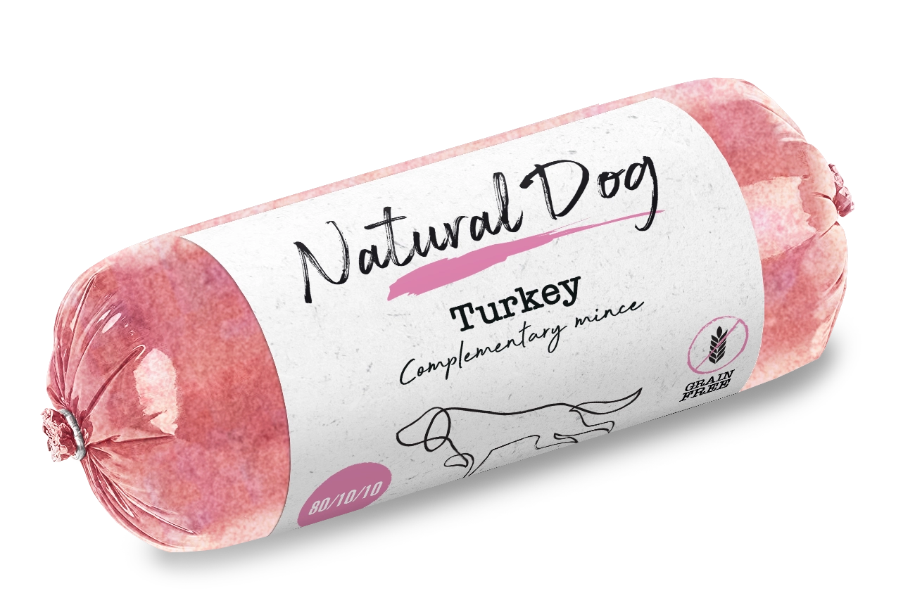 Natural Dog - Raw Dog Food Turkey 80/10/10 500g