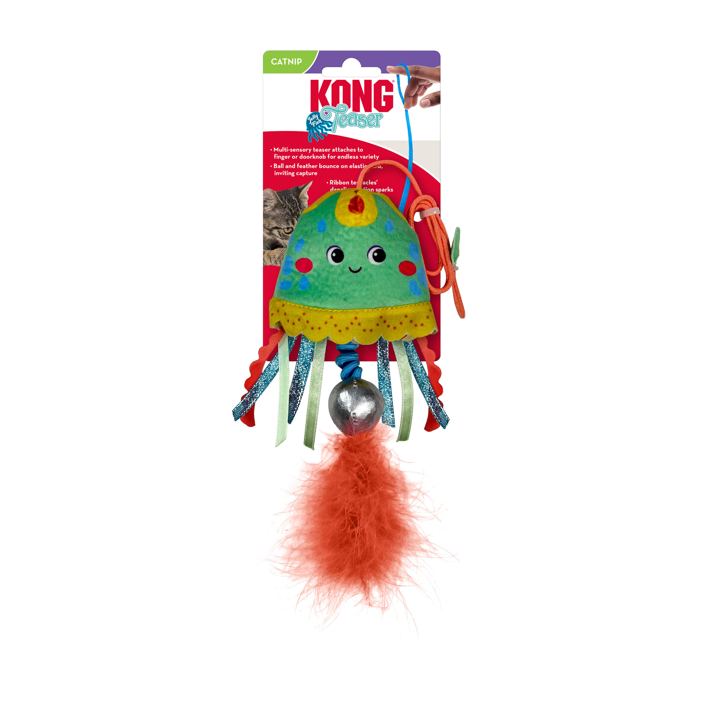 KONG Teaser Jellyfish Assorted Cat Toy - Image 2