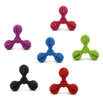 ANCOL Viva Playtime Treat Triangle Black Dog Toy