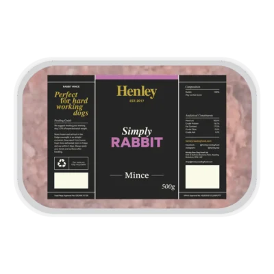 Henley Raw Dog Food - Simply Rabbit Mince 500g
